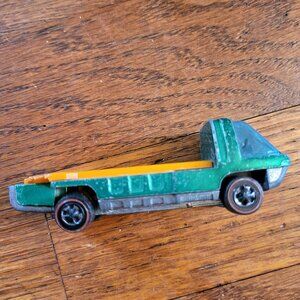 Hot Wheels Redline 1969 Heavyweights Dump Truck GREEN Hong Kong Mattel T3
